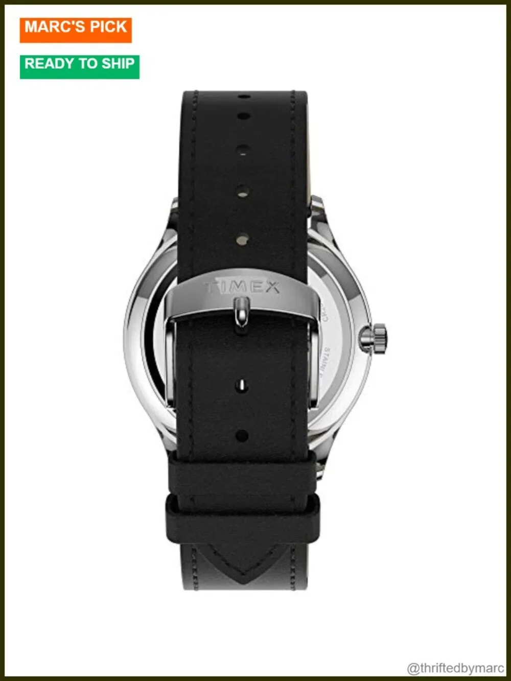 Genuine Leather Strap Quartz Watch with Indiglo Light